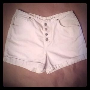 Botton Fly White Shorts size 12